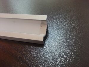 Алуминиеви профили за LED лента 2 м - КОРНЕР комплект с покриваща лента - ПРОЗРАЧНА