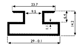 Алуминиев профил за обзавеждане на магазини 3 м.