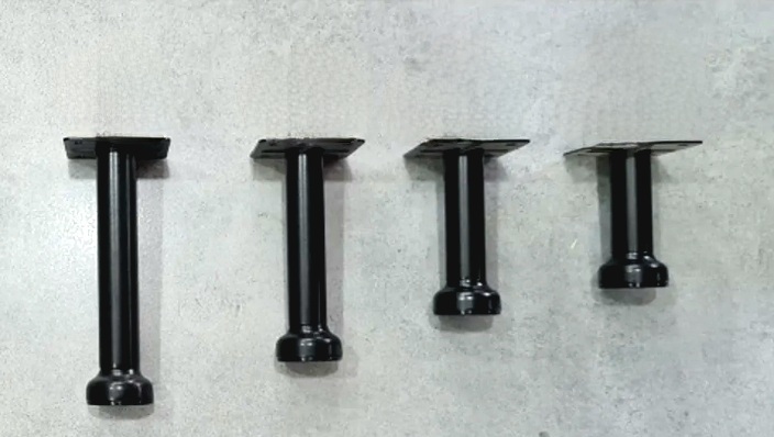 Mетален Дизайнерски Крака за Мебели, Шкафове в Цвят Черен с реглаж "TABA"