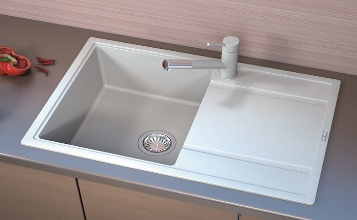 Гранитни Мивки за Кухня в цвят Бял, Черен, Сив, Беж/Крем, Тъмно Сив