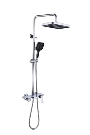 Душ комплект за баня в цвят хром
