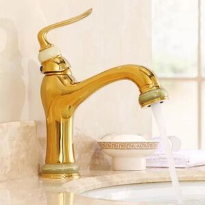 Смесител за Мивка за Баня Златен