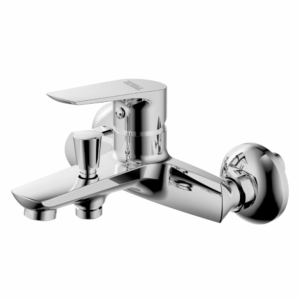 Смесител за душ / вана TOTAL Industrial, стенен, хром