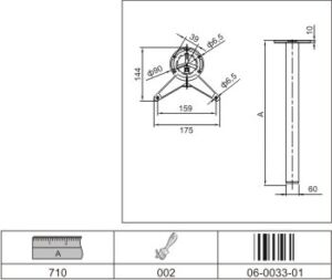 Офис крак за маса - квадратен
