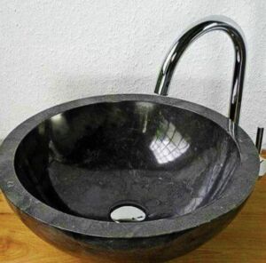 Дизайнерска Мивка за Баня от Индонезийски Черен Мрамор