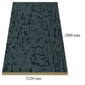 6108 /503 Черна структура мат - 18 мм МДФ с ПВЦ покритие