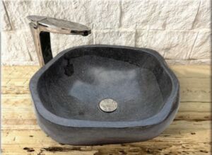Дизайнерска Мивка за Баня Антрацит от Естествен Камък
