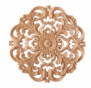 Дървен Орнамент за Декорации, дървена апликация за мебели