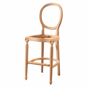 дървен стол за бар в старинен стил